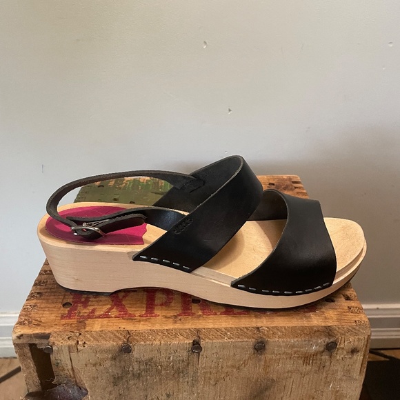 Swedish Hasbeen black strappy sandal size 36 - Picture 2 of 6